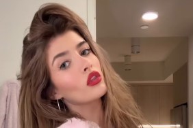 Charlie Sheen's Daughter Sami Poses in Pink Bathrobe