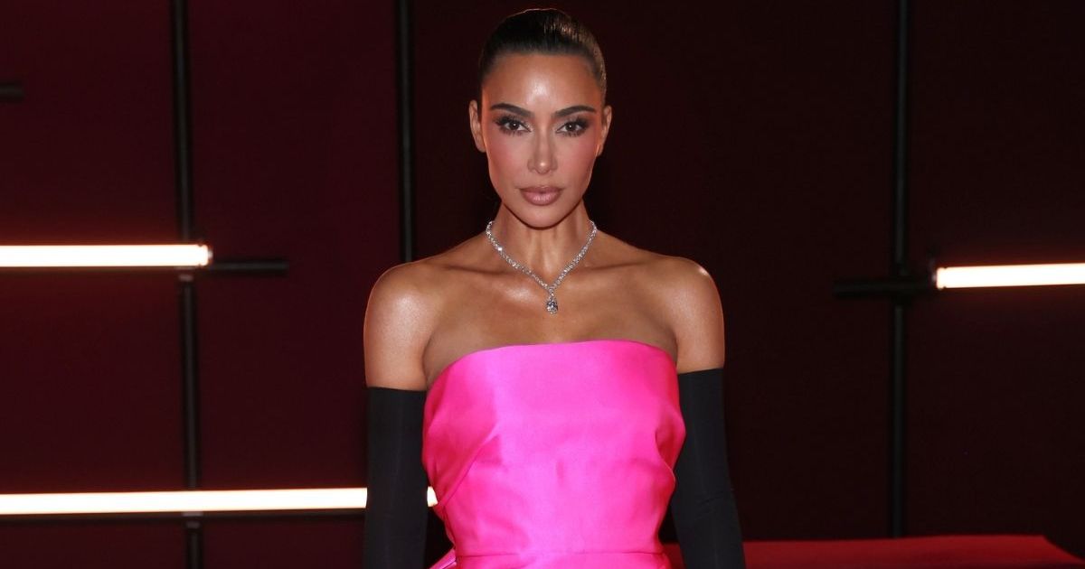 Kim Kardashian Dons Sheer Hot Pink Dress in Brazil Photos