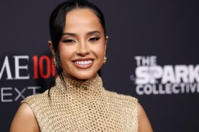 Becky G Shows Off Her Abs in Sheer Bra 