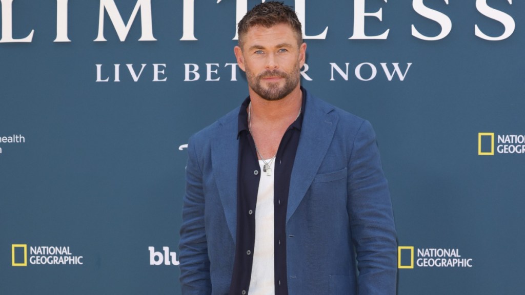 Chris Hemsworth's Shirtless Look at Beach Will Make Your Day