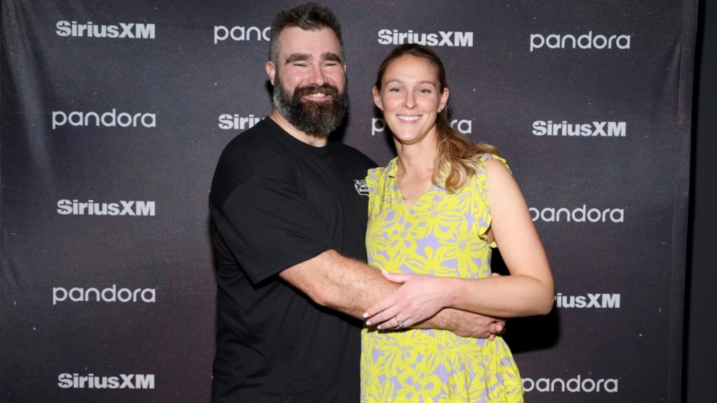 Jason Kelce’s Wife Warns Fans Gushing Over His 'Thirst Trap'