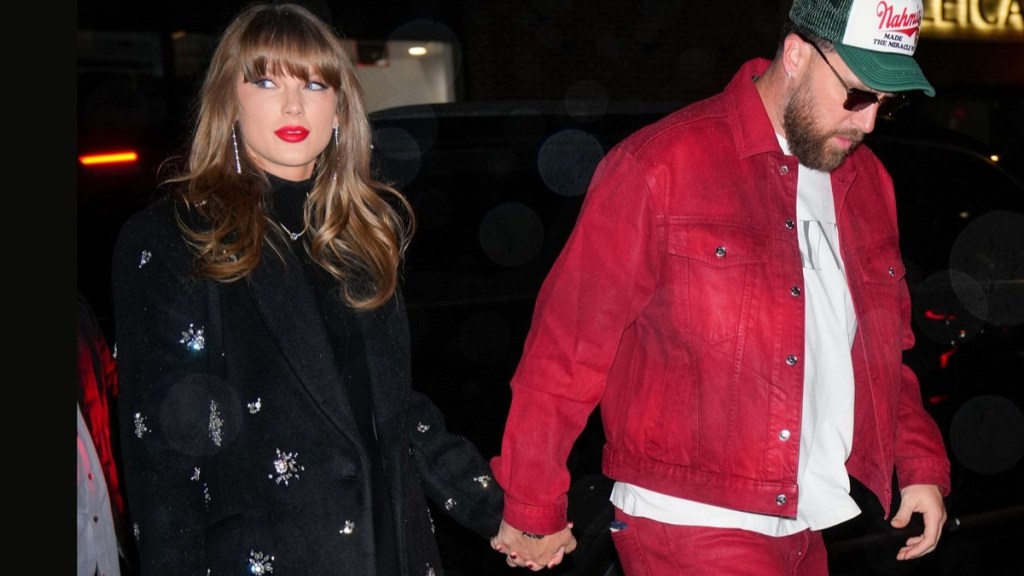 Travis Kelce Holds Taylor Swift's Hands Amid Kayla Nicole Shade