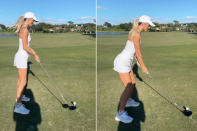 Livvy Dunne in Miniskirt & Tank Top Serves Peak Golfer Girl Look