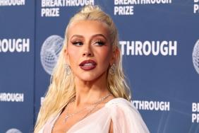 Christina Aguilera’s Bodysuit & Sheer Tights Are the Season's Look