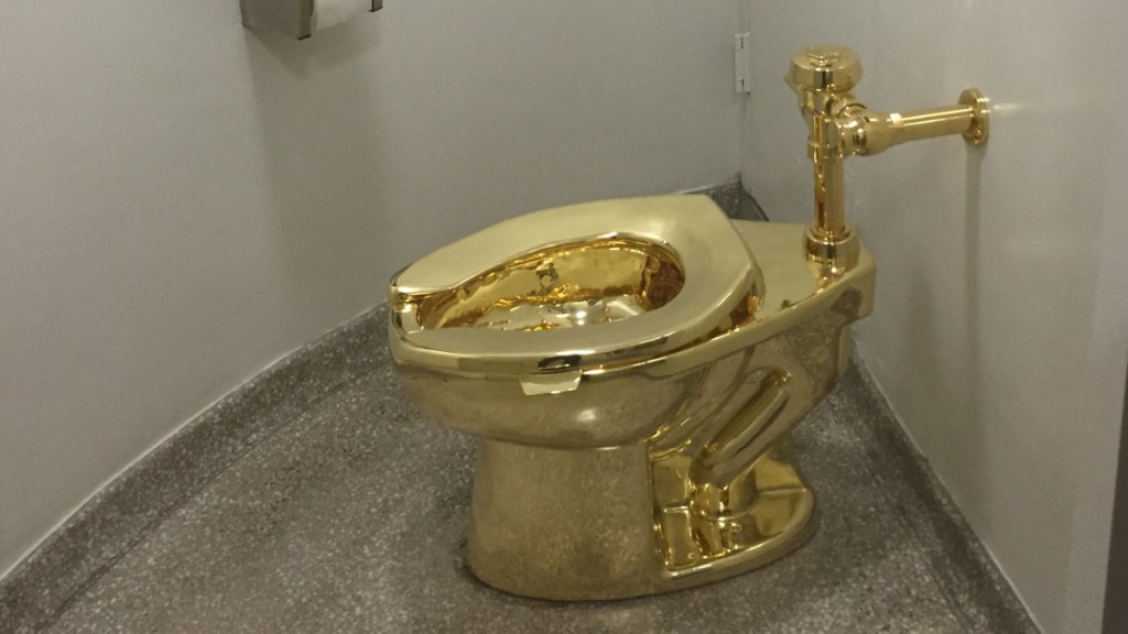 gold toilet auction sotheby