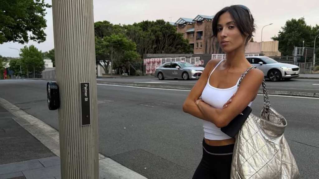 Bianca Censori's Sister Wears Micro Mini Shorts With Cami Top in Photos