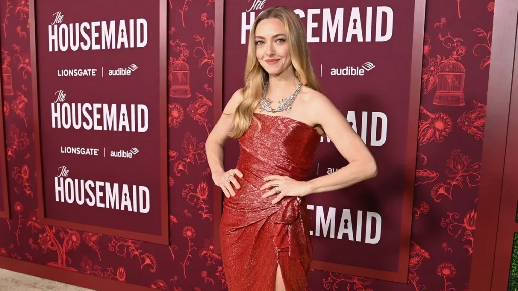 Amanda Seyfried Wearing Thigh-High Slit Dress Demands a Second Look