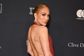 Jennifer Lopez Wows in Dress Held up by Just 2 Strings for Christmas