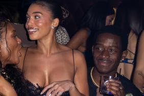 Lori Harvey Sits on Damson Idris’ Lap in Sheer Lace Minidress Photos