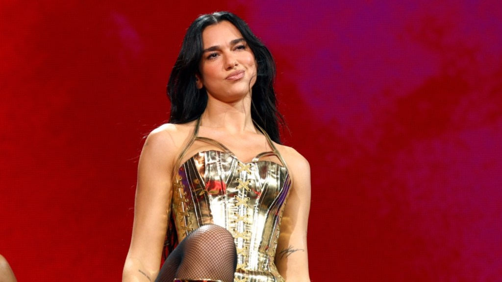 Dua Lipa's Glittery Red Bodysuit Is the 'Hottest' Thing, Fans Say