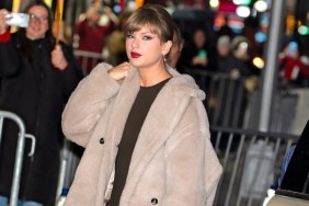 Taylor Swift Braves NYC Chill in Coat & Miniskirt Look
