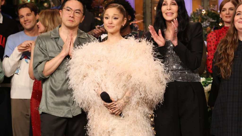 Ariana Grande Keeps It Cozy in Tamara Ralph Coat