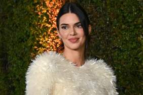 Kendall Jenner Sitting Down in Bold Red Dress Will Make You Look Twice