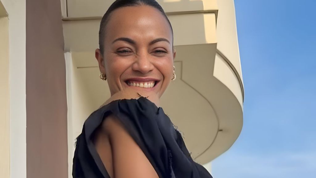 Zoe Saldana Looks 'Smoking Hot' in Sheer Black Top