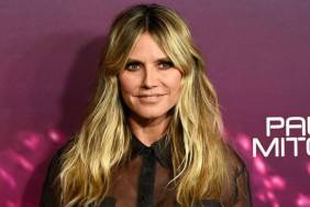 Heidi Klum's Office wear Includes Sheer Shirt