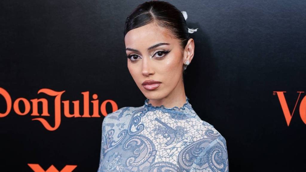 Cindy Kimberly Poses in Sheer Corset Dress for Instagram Photo