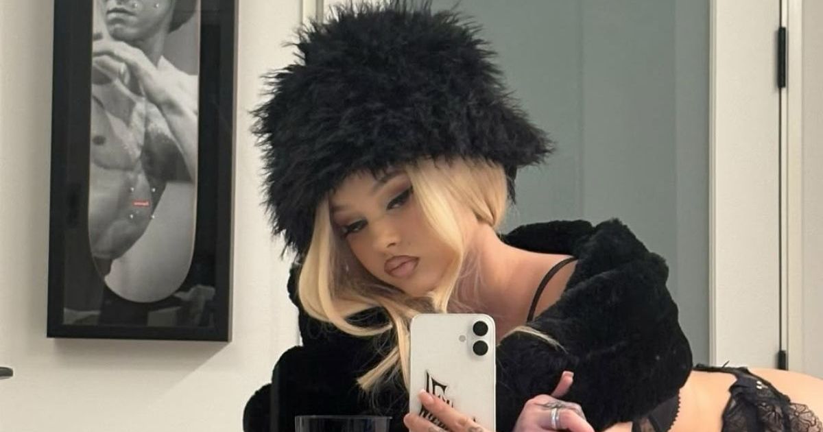 Alabama Barker’s Bra Shows Through Giant Cutout in Bodysuit Video