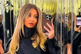 Jessica Gale Turns Heads in Sheer Slit Dress For Pool