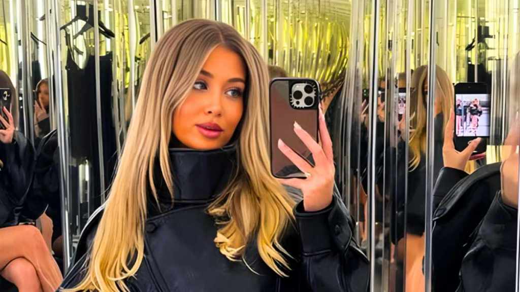 Jessica Gale Turns Heads in Sheer Slit Dress For Pool