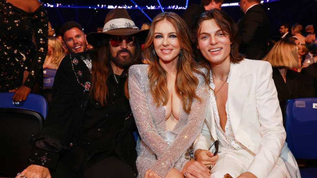 Billy Ray Cyrus, Elizabeth Hurley and Damian Hurley