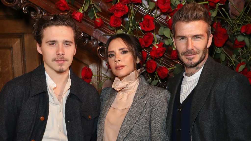 Brooklyn, Victoria and David Beckham