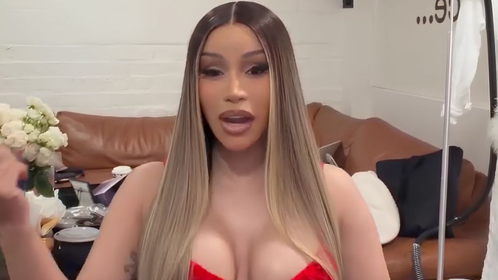 Cardi B Flaunts Strappy Red Look Ahead of Little Miss Drama Tour