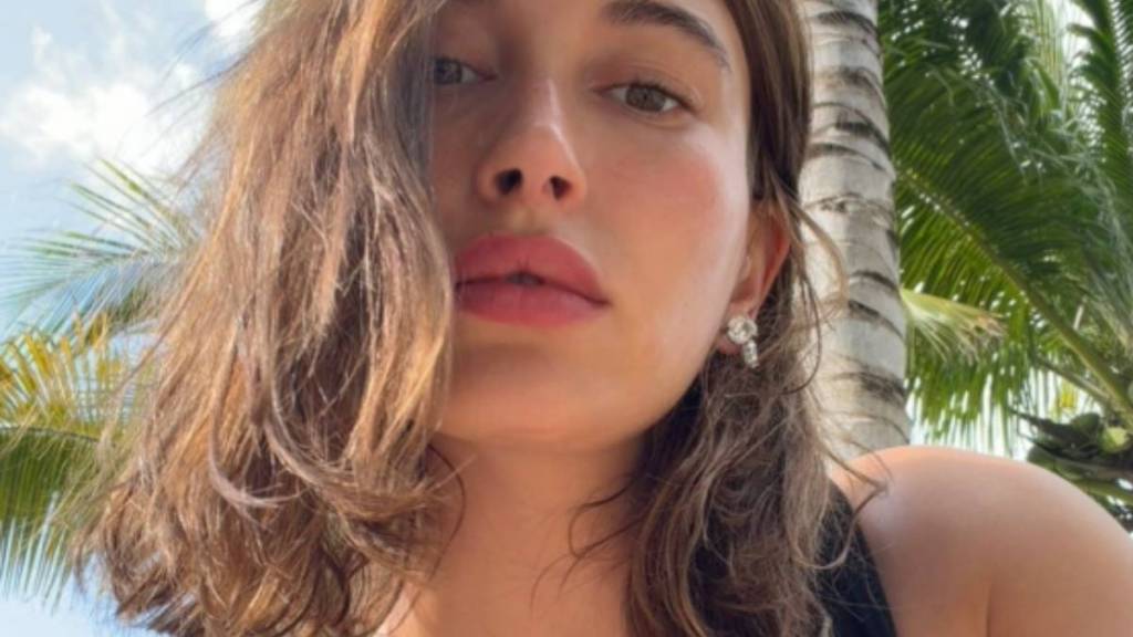 Hailey Bieber in Cutout Swimsuit Is a Stop-Scrolling Moment