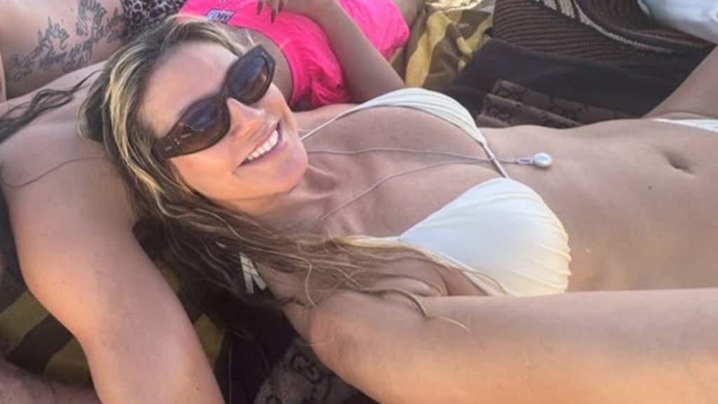Heidi Klum Lying Down in White Bikini Is 'So Hot'