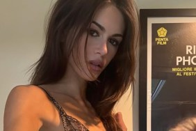 Kaia Gerber's Sleek Lace Top Is Just Held Up By a Thread