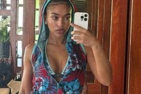 Lori Harvey Sitting in Floral Bikini Is Hard To Ignore