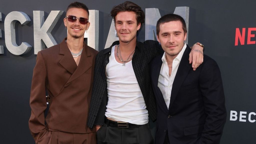 Romeo Beckham, Cruz Beckham and Brooklyn Beckham