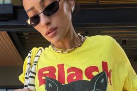 Shay Mitchell's Oversized Tee Gives a Peek at Her Thong