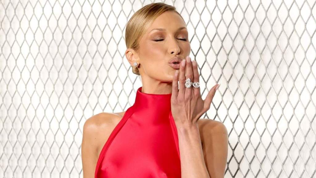 Bella Hadid's Sheer Gown's Molded Bodice Deserves a Double Take