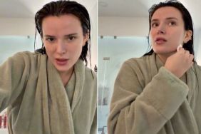 Bella Thorne Gets Ready for the Day in Only a Robe