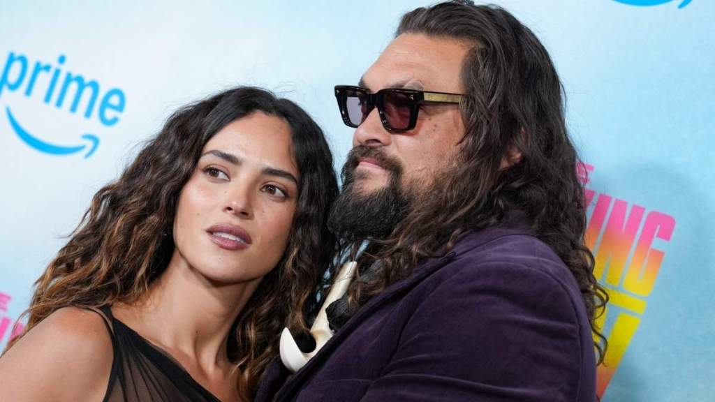 Jason Momoa Kisses GF Adria Arjona at Premiere: ‘Love of My Life'