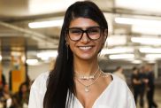 Mia Khalifa Flaunts Bikini Look on Surfboard After Birthday Bash