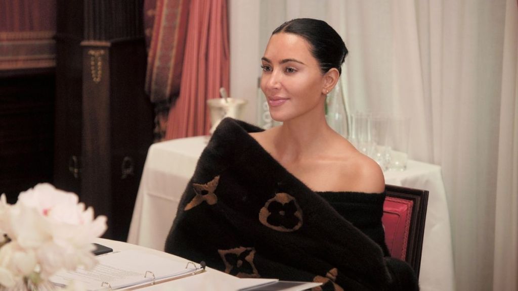 Kim Kardashian Pairs Strapless Top With Tights for Update