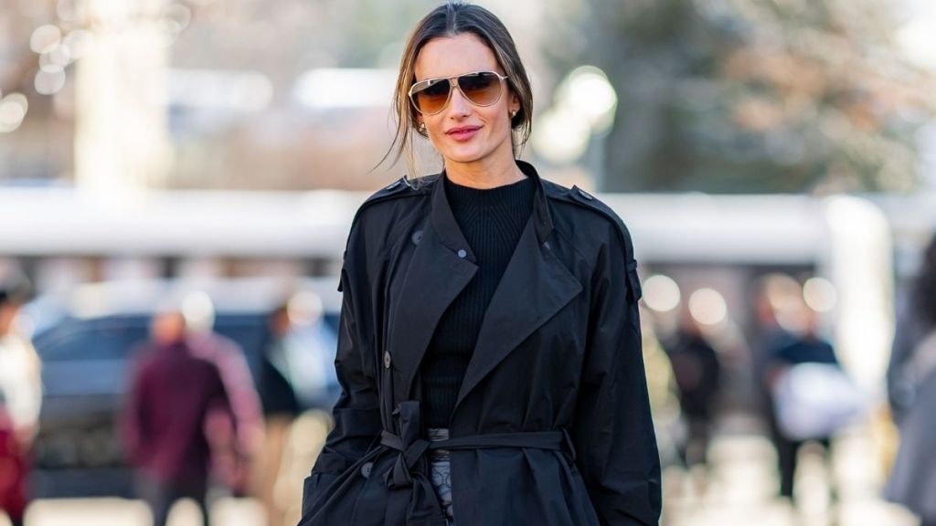 Alessandra Ambrosio Wows in High Slit Latex Skirt at Ray-Ban Event