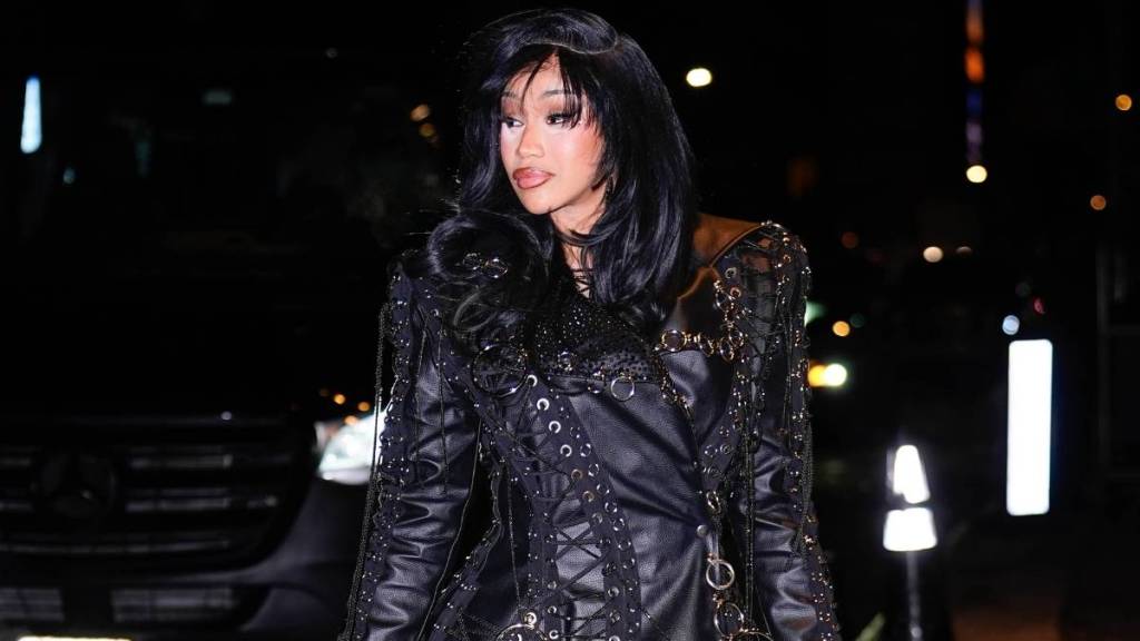 Cardi B's Sheer Minidress Look Takes Over Super Bowl Party