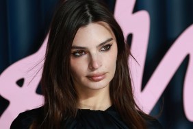 Emily Ratajkowski Strikes a Racy Pose on a Mysterious Flight