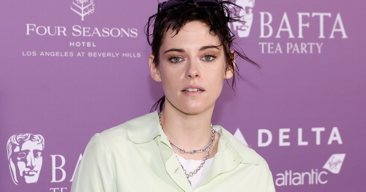 Kristen Stewart Poses in Lakers Cropped Top for Architectural Digest