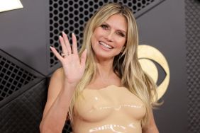 Heidi Klum Makes Statement in Leather Look at the Grammys