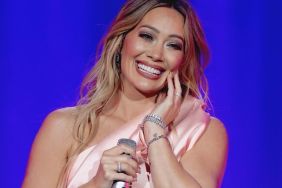 Hilary Duff Takes a Vespa Ride in Hermes Crop Top & Micro Miniskirt