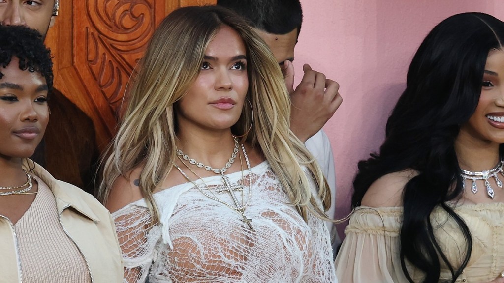 Karol G Turns Heads in a Completely Sheer Dress Amid Grammy Run