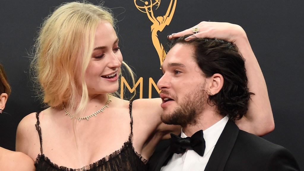 Kit Harington & Sophie Turner Gag After Kissing in New BTS Video