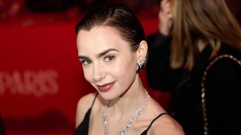 Lily Collins Goes Bold in a Completely Sheer Dress for the Maison Perrier Party