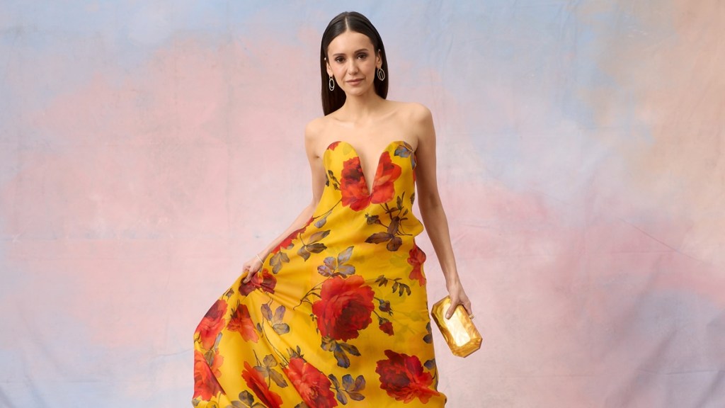 Nina Dobrev Opts for Strapless Dress at 2026 Film Independent Spirit Awards