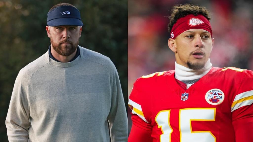 Travis Kelce and Patrick Mahomes