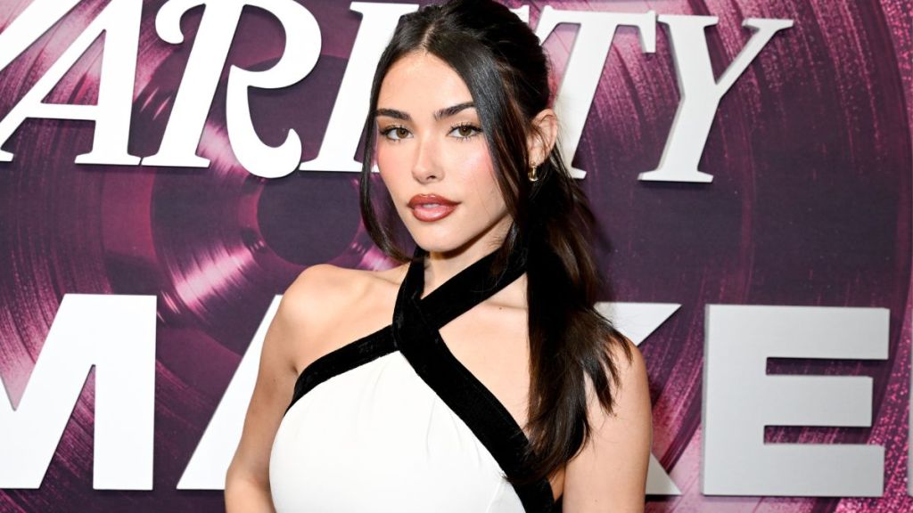 Madison Beer Shares Off-The-Shoulder Minidress Look in Throwback Photo