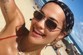 Rita Ora Poses in Red Bikini in Australia Vacation Photos